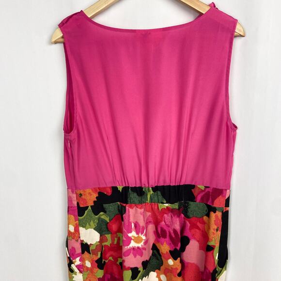 Anthropologie Tabitha Great Escape Floral Sheath Dress Size 14 Pink Twee Cottage - Picture 8 of 15